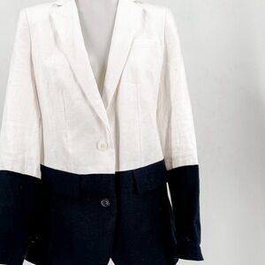 Michael Kors Two-Tone Navy and White Blazer
